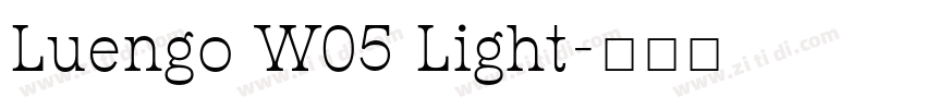 Luengo W05 Light字体转换